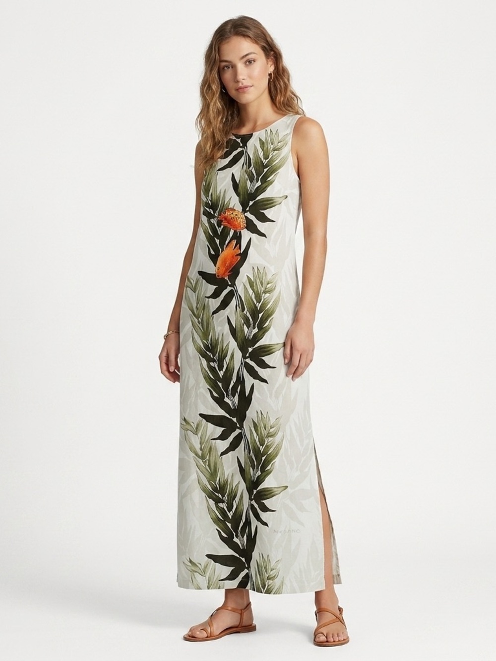 Wyland AFTCO Vintage Marine Fish Maxi Dress Large USA